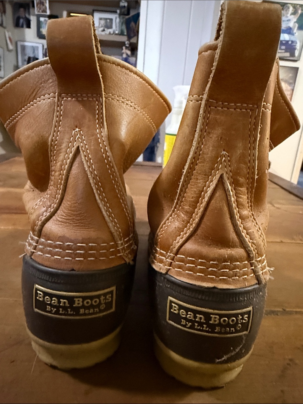 L.L. Bean Men’s Tan Leather Bean Boots Size 11